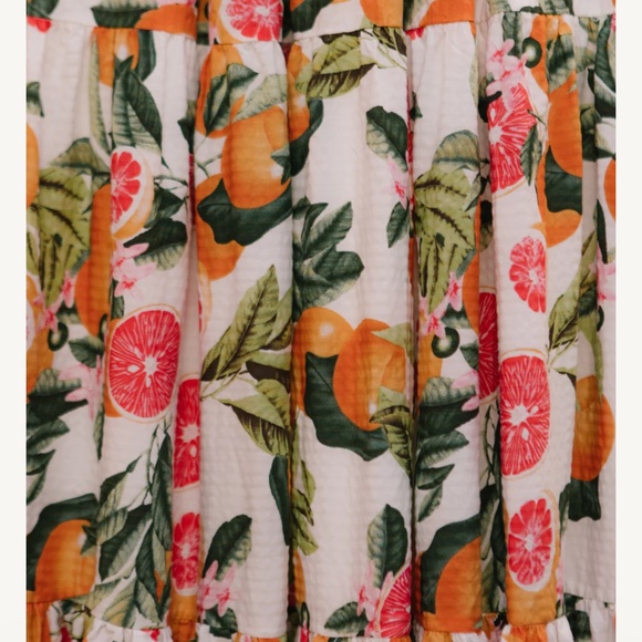 Citrus Summer Dress Plus Size - Picture 4 of 5